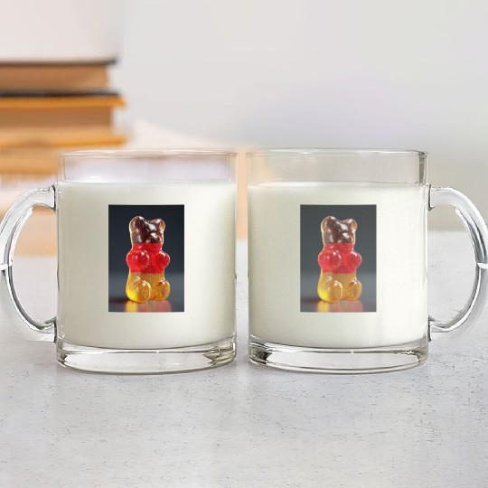 Transparent German Gummy Bear Glass Mugs