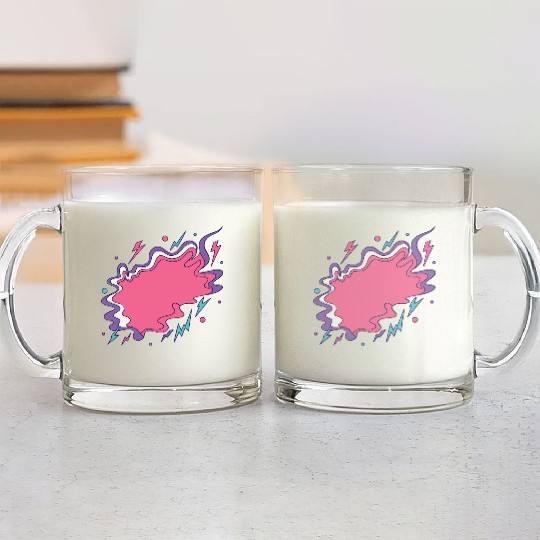 Vibrant Storm Cloud Illustration Glass Mugs