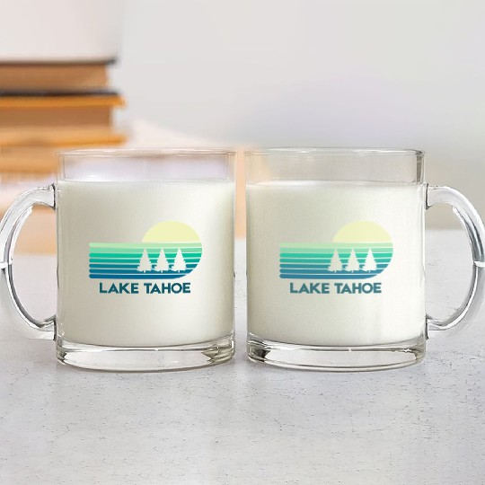 Lake Tahoe California Glass Mugs