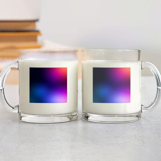 Vibrant Gradient Spectrum Design Glass Mugs