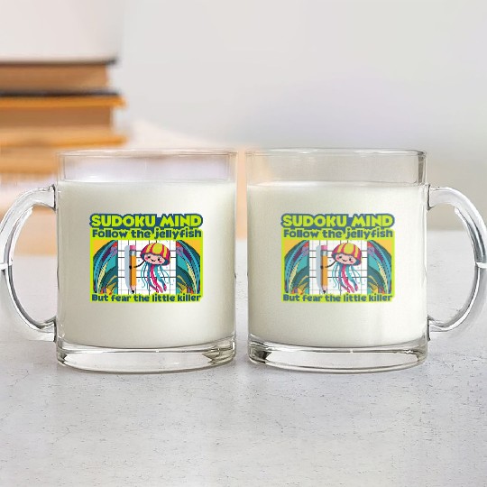 Sudoku Mind – 9x9 Number Puzzle Lover Jellyfish Glass Mugs