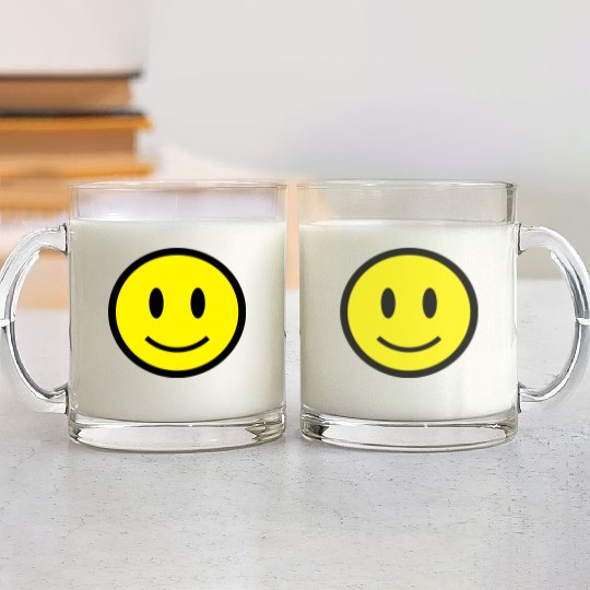 Smiley Face Icon 2c Glass Mugs