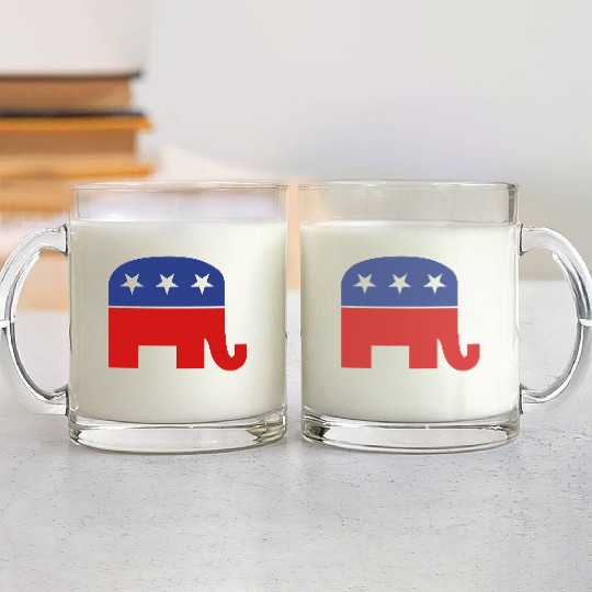 Republican elephant Glass Mugs