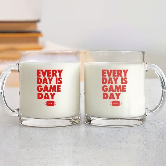 EVERYDAY IS GAME DAY Glass Mugs