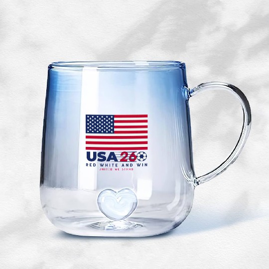 USA World Cup 2026 Gradient Glass Mugs US Soccer