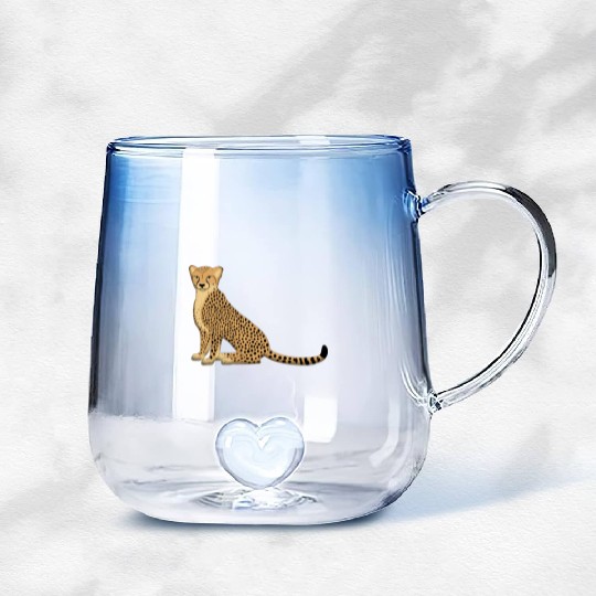Cheetah Gradient Glass Mugs