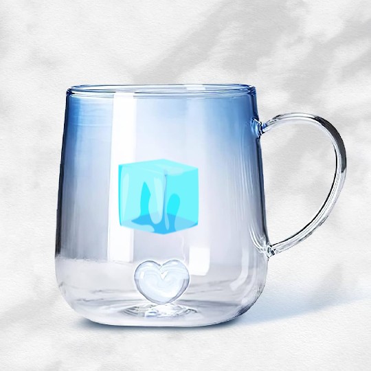 Ice Cube Gradient Glass Mugs