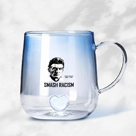 SMASH RACISM - JOHN BROWN Gradient Glass Mugs