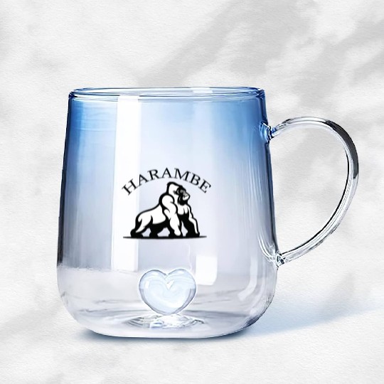 RIP Harambe Gradient Glass Mugs