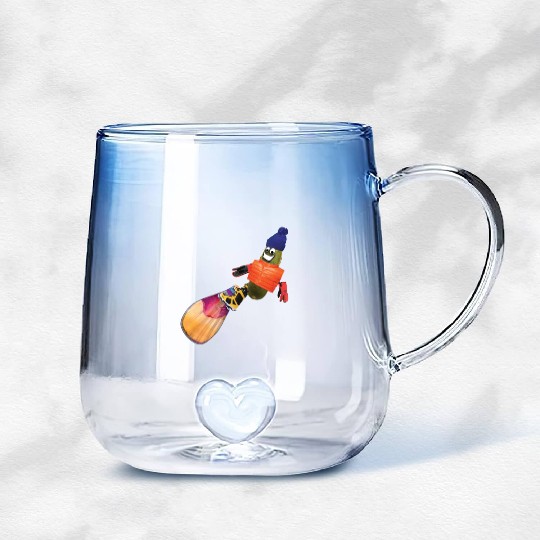 Snowboard Pickle Gradient Glass Mugs