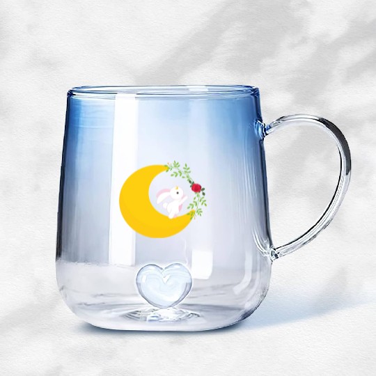 Sailor Moon Usagi and Tuxedo Mask Gradient Glass Mugs