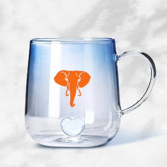 Elephant Gradient Glass Mugs
