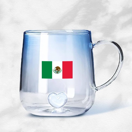 Mexican Flag Gradient Glass Mugs