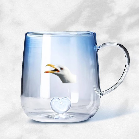 seagull gull moewe1 Gradient Glass Mugs