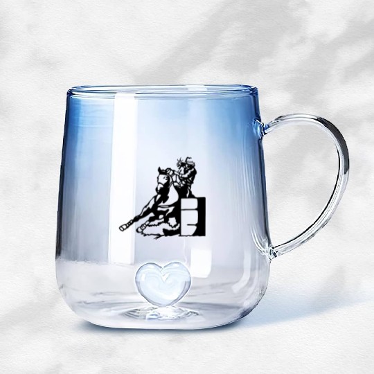 Barrel racing Gradient Glass Mugs