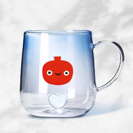 Pomegranate Gradient Glass Mugs