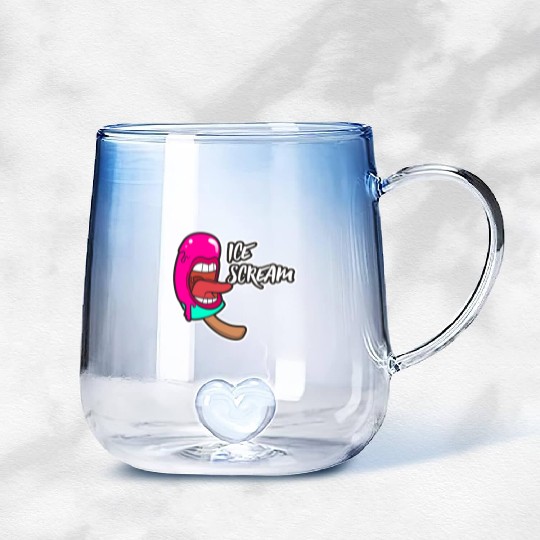 ice scream Gradient Glass Mugs