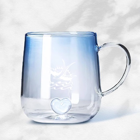 New Design Sparrow Johnny Depp Inspired Gradient Glass Mugs