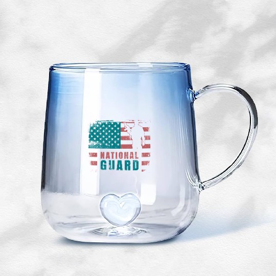 National Guard Veteran Gradient Glass Mugs