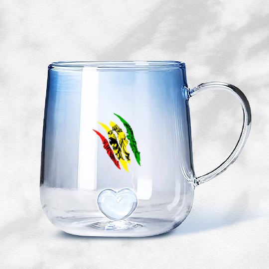 Lion Of Judah - Reggae Music Rastafari Rasta Gift Gradient Glass Mugs