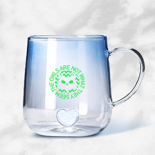 OWLS ARE NOT WHAT THEY SEEM OWLS TWIN PEAKS INSPIR Gradient Glass Mugs