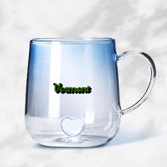 Green Vermont Gradient Glass Mugs