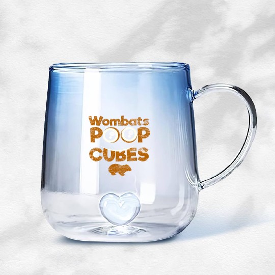 Wombat Feces Gradient Glass Mugs