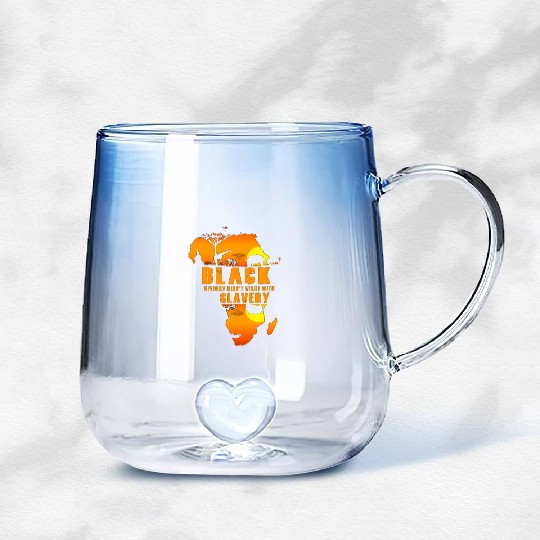 black history didn t start with slavery Gradient Glass Mugs