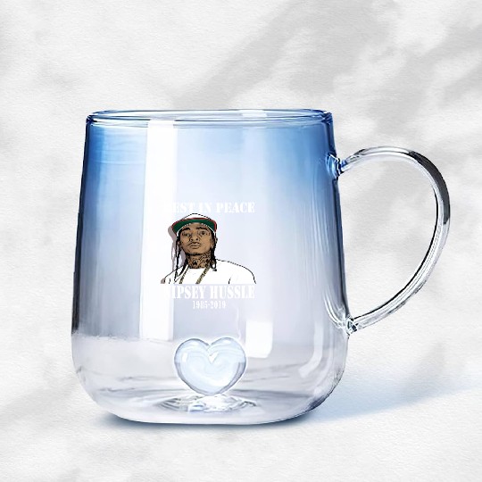 Nipsey Hussle Rest in Peace Gradient Glass Mugs