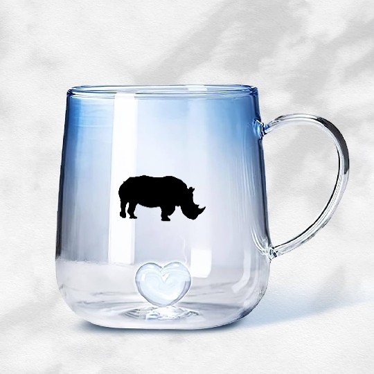 Rhinoceros Gradient Glass Mugs