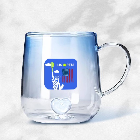 US open Gradient Glass Mugs