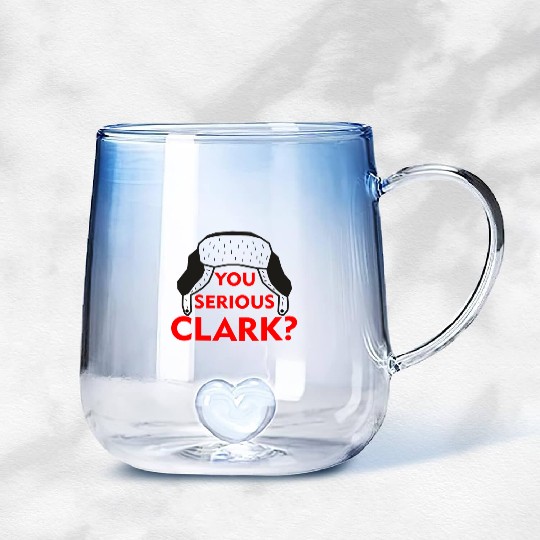 Cousin Eddie Gradient Glass Mugs You serious, Clark? Crhistmas