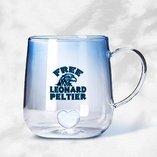 FREE LEONARD PELTIER eagle natives YStone Gradient Glass Mugs