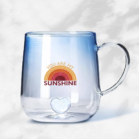 You Are My Sunshine Gradient Glass Mugs