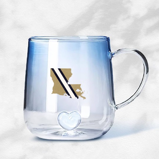new orleans louisiana helmet stripe Gradient Glass Mugs