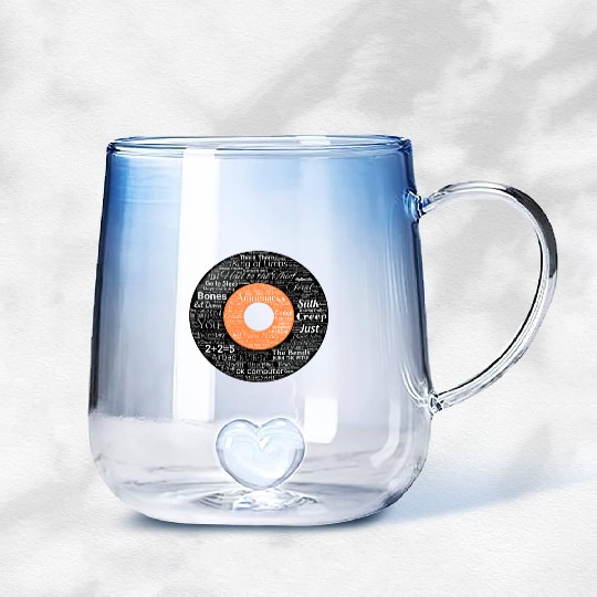 Radiohead Albums and Songs Gradient Glass Mugs