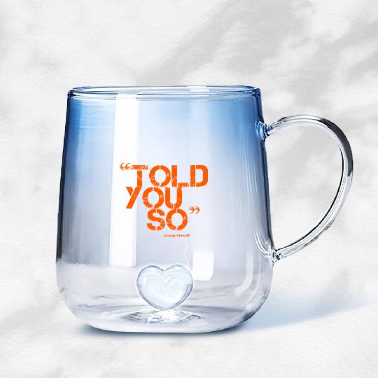 ORWELL orange Gradient Glass Mugs