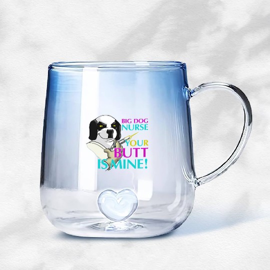 BIG DOG NURSE Gradient Glass Mugs