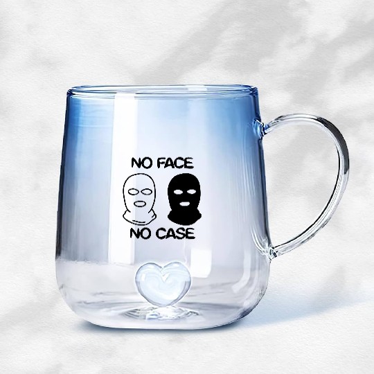 no face no case Gradient Glass Mugs