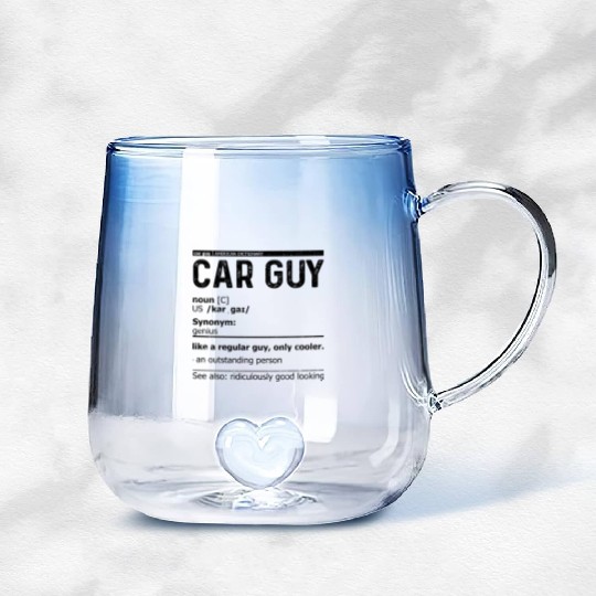 Car Guy Definition Gradient Glass Mugs