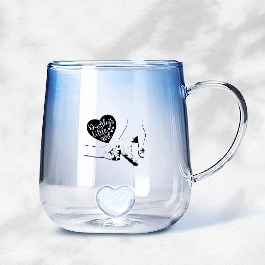 daddy little girl,daddy daughter Gradient Glass Mugs,daddy&me