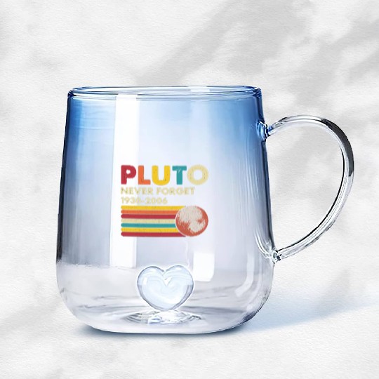 Pluto Never Forget 1930 2006 Gradient Glass Mugs