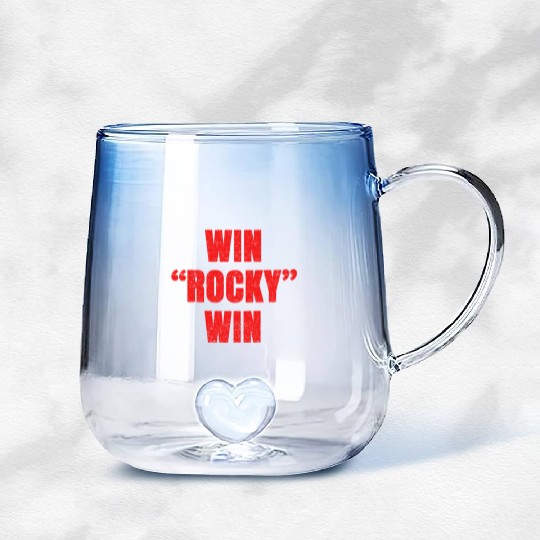 win rocky win Gradient Glass Mugs inspired boxing Gradient Glass Mugs