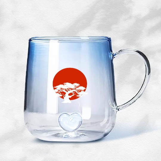 Miyagi-do Karate Bonsai Tree Martial Arts Japanese Gradient Glass Mugs