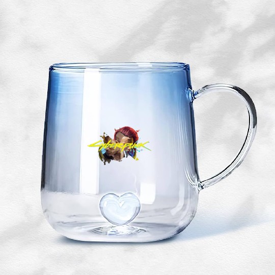 cyberpunk 2077 Gradient Glass Mugs
