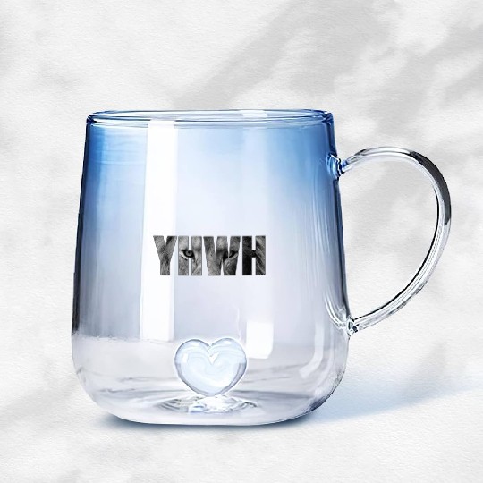 YHWH Yahweh God Lion Gift Gradient Glass Mugs