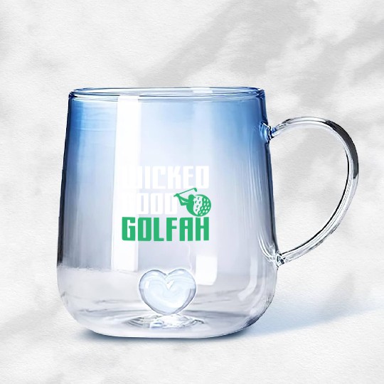 Funny New England Accent, Wicked Good Golfer Gift Gradient Glass Mugs