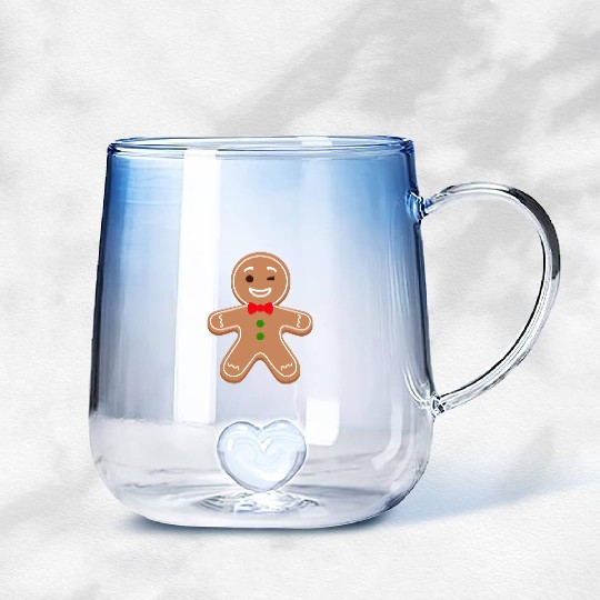 Gingerbread man Gradient Glass Mugs