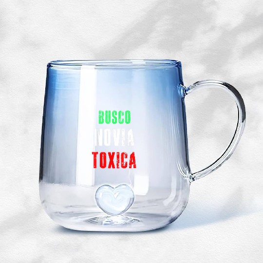Busco Novia Toxica Sarcastic Mexican Cinco de Mayo Gradient Glass Mugs
