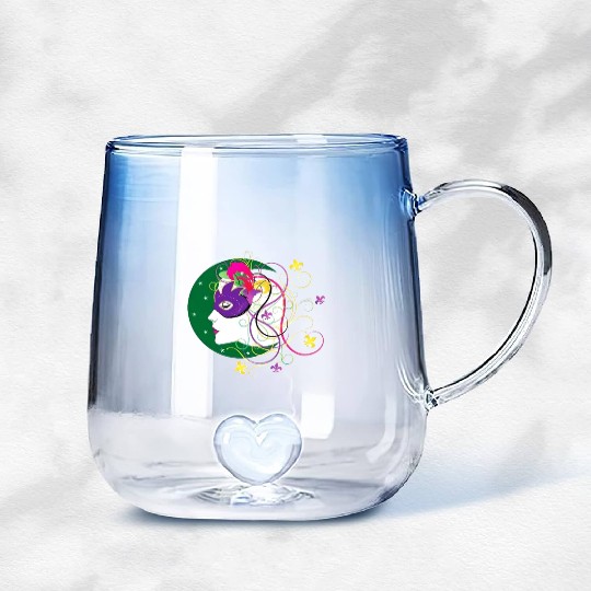 krewe of Nyx - Mardi Gras New Orleans Carnaval Gradient Glass Mugs